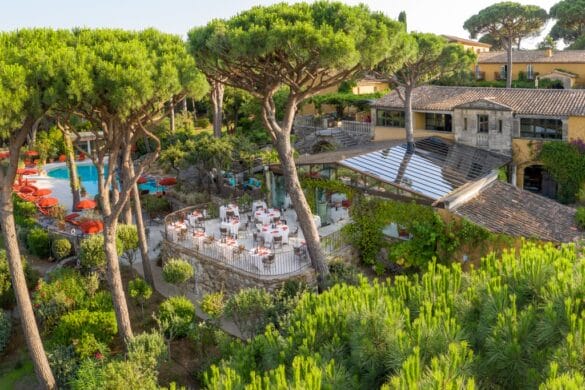 La terrasse de la Villa Marie à Saint Tropez