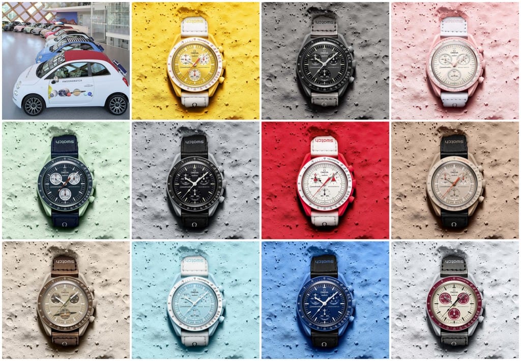 Toute la collection des 11 montres MoonSwatch