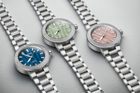 Le trio de montres Oris Aquis aux couleurs nacres￼