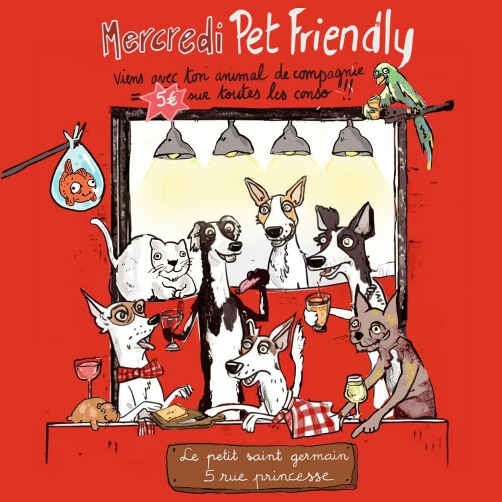 Le mercredi, présentez-vous avec votre animal de compagnie. 