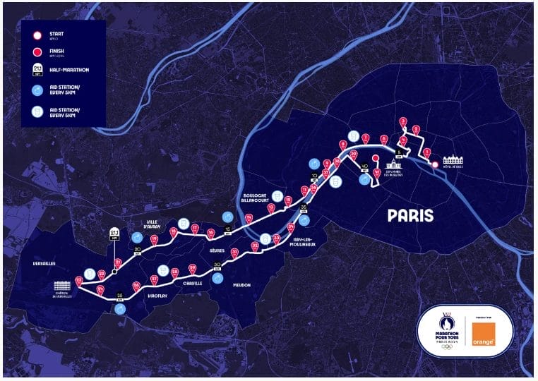 Le tracé du Marathon Pour Tous