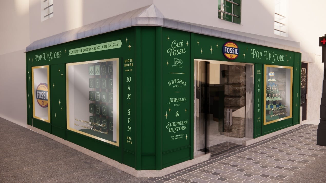 Fossil installe son Pop Up de Noël à Paris
